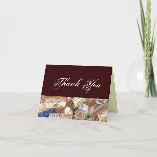 Wine Corks Thank You Card (Front)