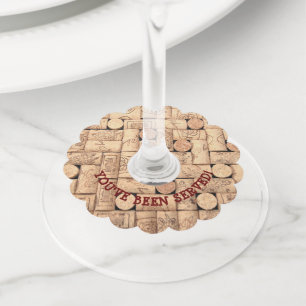 Wine Corks Wine Glass Tag