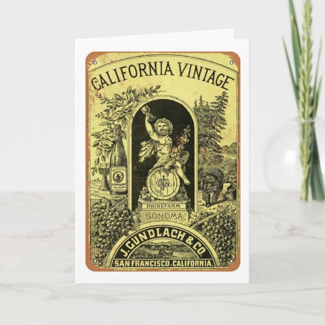 Wine Country Birthday Card (Front)