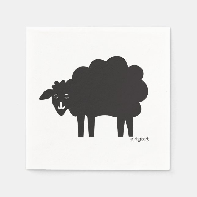 Wine Country Black Sheep Napkin (Front)