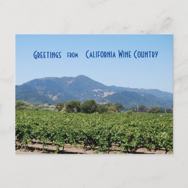 Wine Country California Postcard (Front)