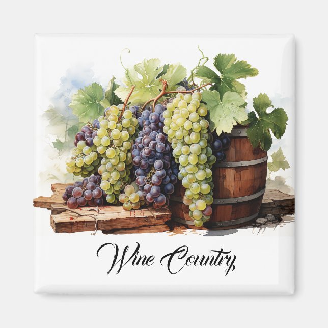 Wine Country Grapes Magnet (Front)