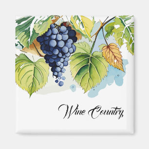 Wine Country Grapes  Magnet