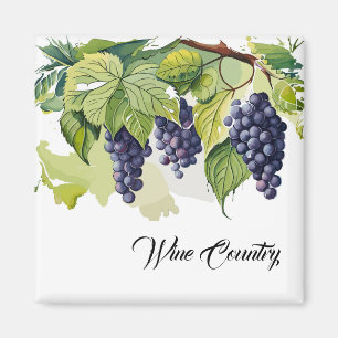 Wine Country Grapes  Magnet