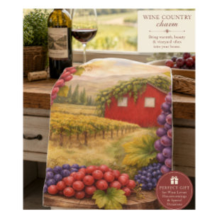 Wine Country Harvest Grapes Tea Towel – Vineyard