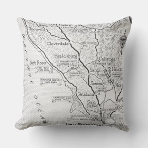  Wine Country Map Cushion