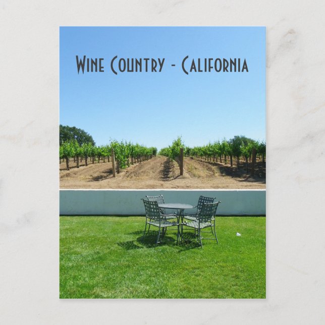 Wine Country Postcard! Postcard (Front)