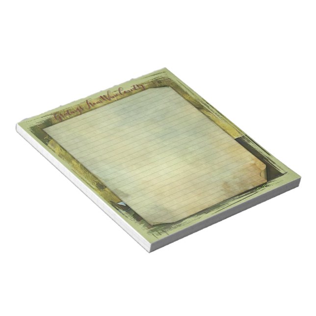 Wine Country Stationary 5.5''x6'' Notepad (Angled)