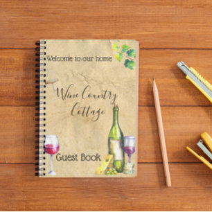 Wine Country Vacation Rental Guest Book Winery