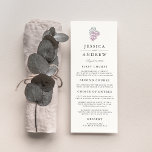 Wine Country Wedding Menu Card<br><div class="desc">Our wine country chic wedding menu features your starter courses, entrees and desserts in elegant grey lettering, accented with a vintage etched style illustration of a grape cluster in cabernet plum and hunter green. Coordinates with our Wine Country wedding collection. Use the template fields to add your menu information, and...</div>
