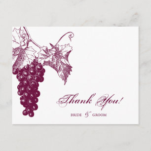 Wine Country Wedding Thank You Card