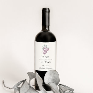 Wine Country Wedding Wine Label