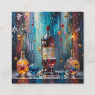 Wine Cup Wine Cup Artistic Art Illustration Decora Square Business Card