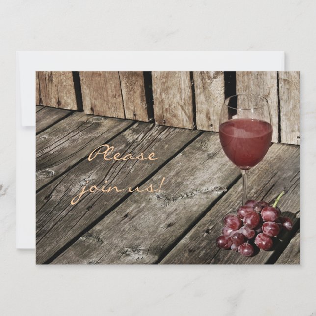 Wine dinner celebration invitation (Front)