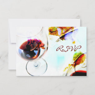 Wine dinner celebration RSVP Card