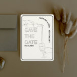 Wine Doodle Wedding Save The Date  Invitation<br><div class="desc">Celebrate your upcoming union with the charm and sophistication of our "Wine Sketch" Wedding Save The Date Invitation. Here's why this invitation perfectly sets the tone for your special day: Timeless Elegance: The delicate sketch of wine bottles and glasses exudes timeless elegance, making it an ideal choice for a romantic...</div>