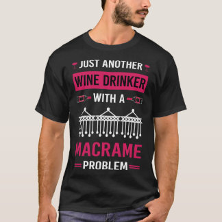 Wine Drinker Macrame T-Shirt