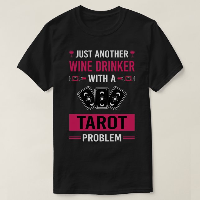 Wine Drinker Tarot T-Shirt (Design Front)