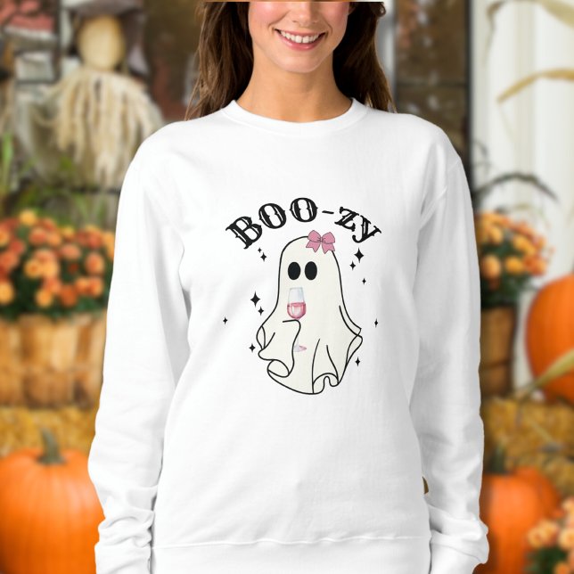 Wine Drinking Boo Cute Ghost Halloween Sweatshirt (Wine Drinking Boo Cute Ghost Halloween sweatshirt)