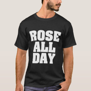 Wine Drinking Pun Alcoholic Wino Rose T-Shirt
