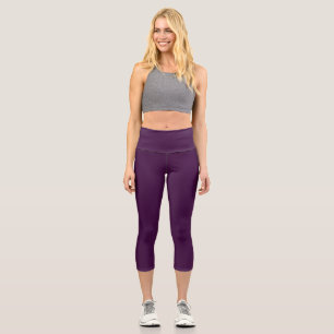 Wine Elegance Capri Leggings