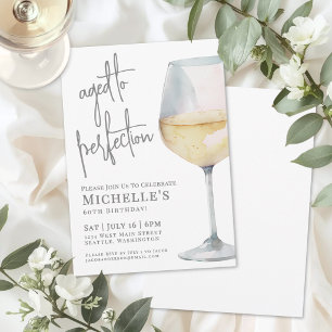 Wine Elegant Sixty 60th Birthday Party Invitation