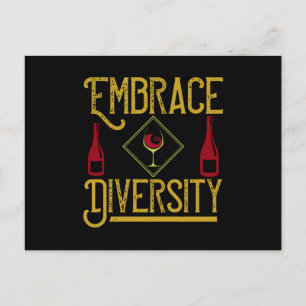 Wine - Embrace Diversity Postcard