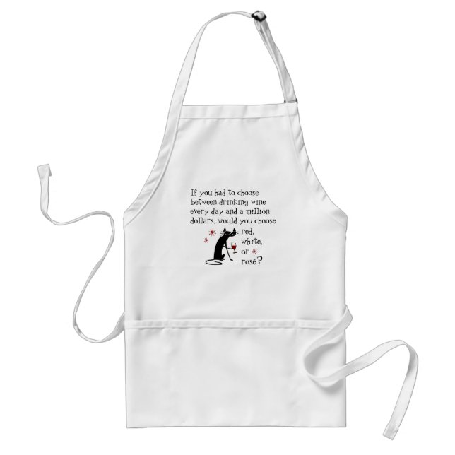 Wine Every Day or $1 Million? Funny Quote Standard Apron (Front)