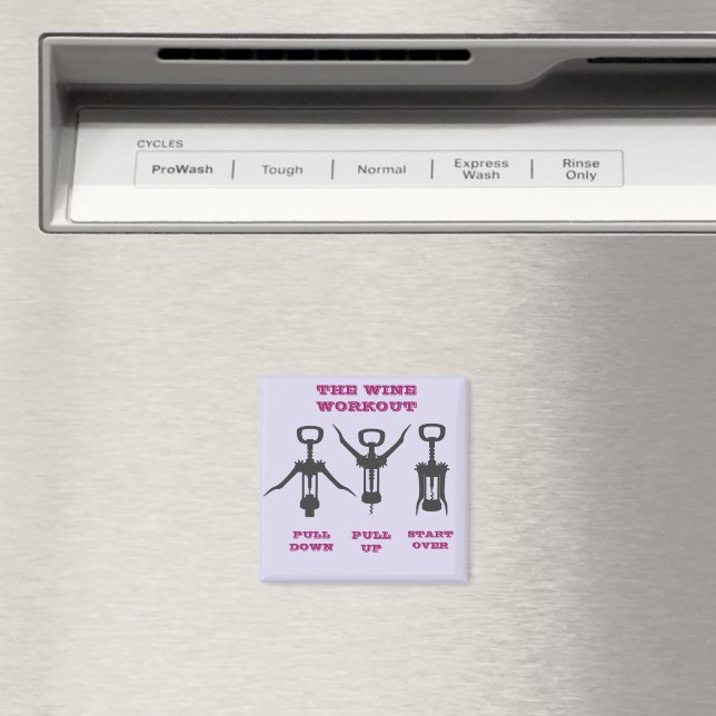 Wine exercise text magnet (In Situ (Dishwasher))