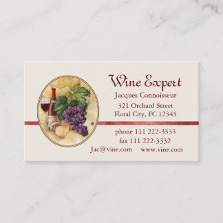 Wine Expert Business Card