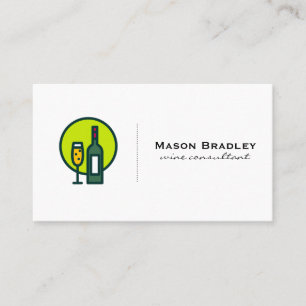 Wine Expert   Glass and Bottle Business Card