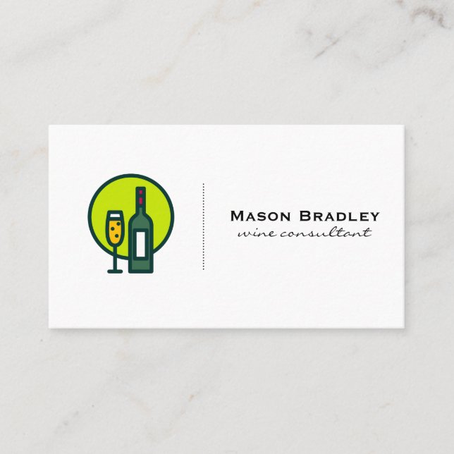 Wine Expert | Glass and Bottle Business Card (Front)