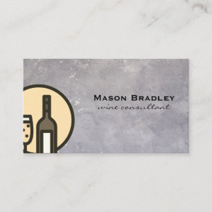 Wine Expert   Glass and Bottle Business Card