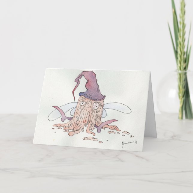 Wine fairy holiday card - room temperature horizon (Front)