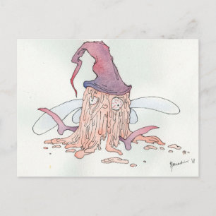 Wine fairy - room temperature postcard horizontal