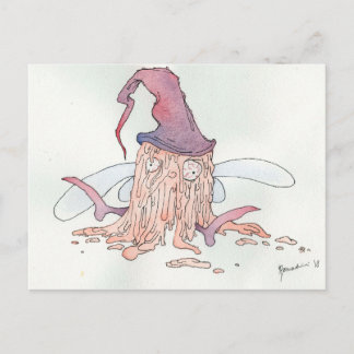 Wine fairy - room temperature postcard horizontal