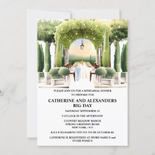 Wine farm Tuscan fine dining summer al fresco Invitation