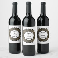 Wine Favor Personalized Flowers Stamp