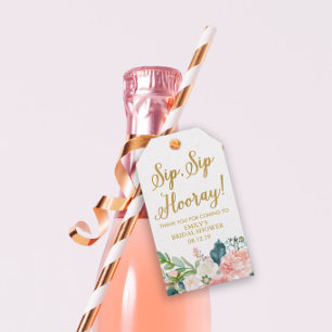Wine Favour Tags Bridal Shower, Shower Favour Tag