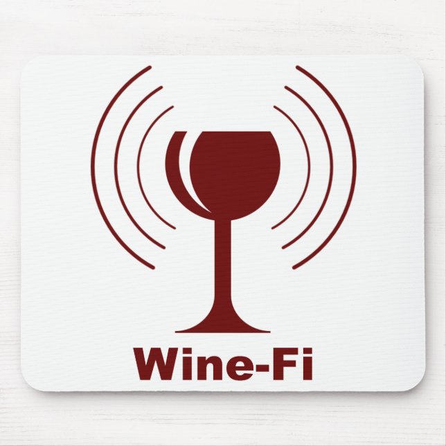 Wine-Fi Humour Mouse Mat (Front)