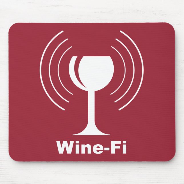 Wine-Fi Humour Mouse Mat (Front)