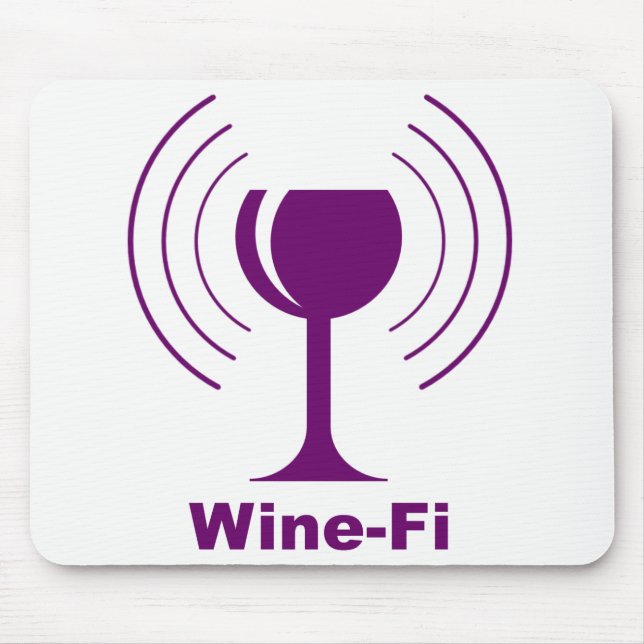 Wine-Fi Humour Mouse Mat (Front)