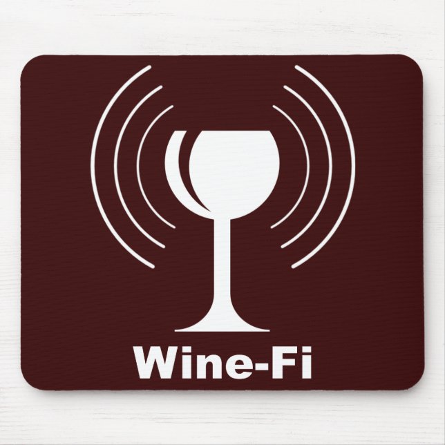 Wine-Fi Humour Mouse Mat (Front)