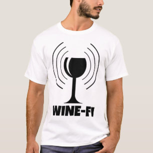 Wine-Fi Humour WiFi Waves T-Shirt