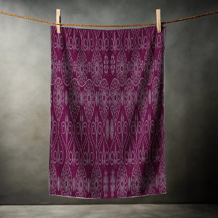 Wine fibrous textile octopus seeds patterned beach towel