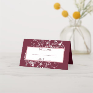 Wine Flourish Reception Place Card