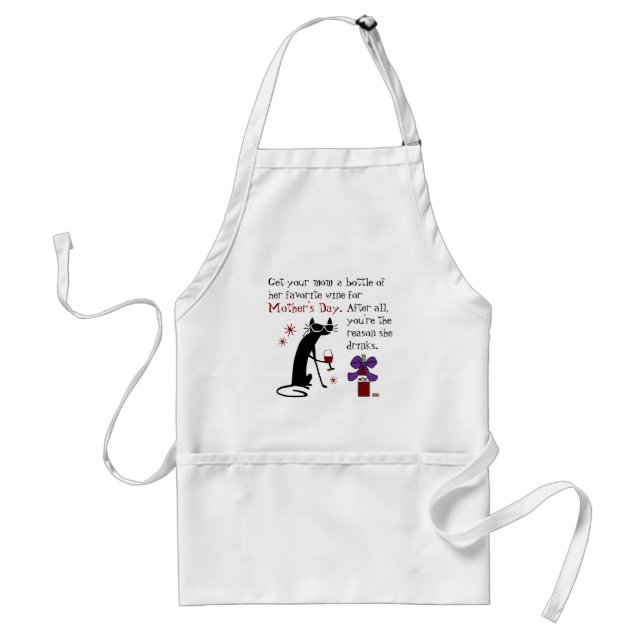 Wine for Mother's Day Standard Apron (Front)
