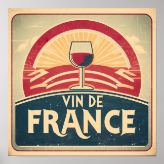 wine, France, french, vintage, red wine Poster