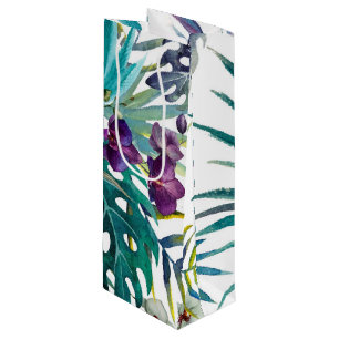 Wine Gift Bag - Tropical Orchids