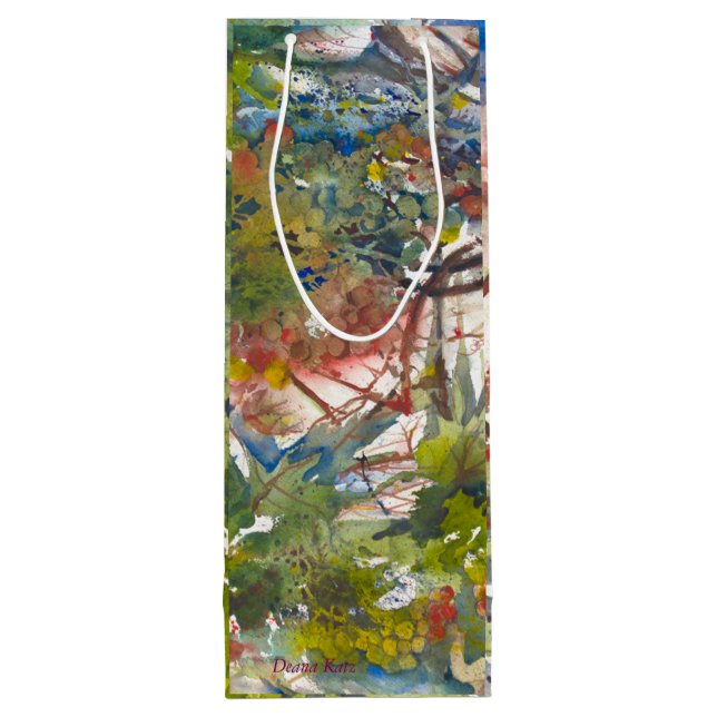 Wine Gift Bag Vineyard Painting (Back)